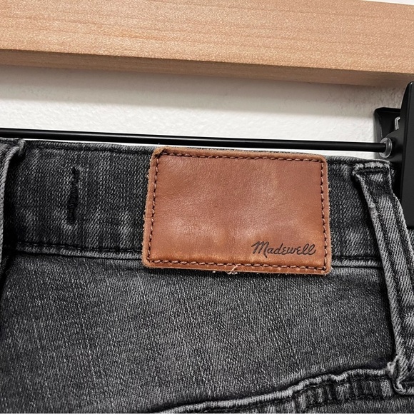 Madewell Cali Demi Boot Jeans Raw Hem in Faded Black Size 25 - Picture 5 of 12